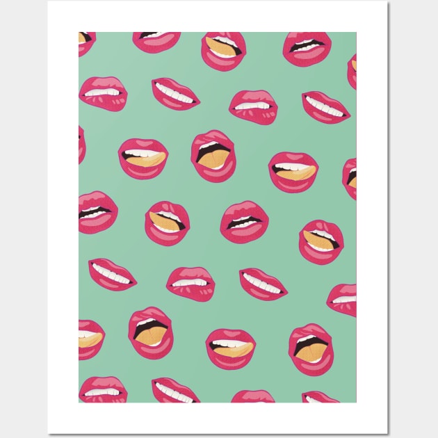 Lips Wall Art by Ange art